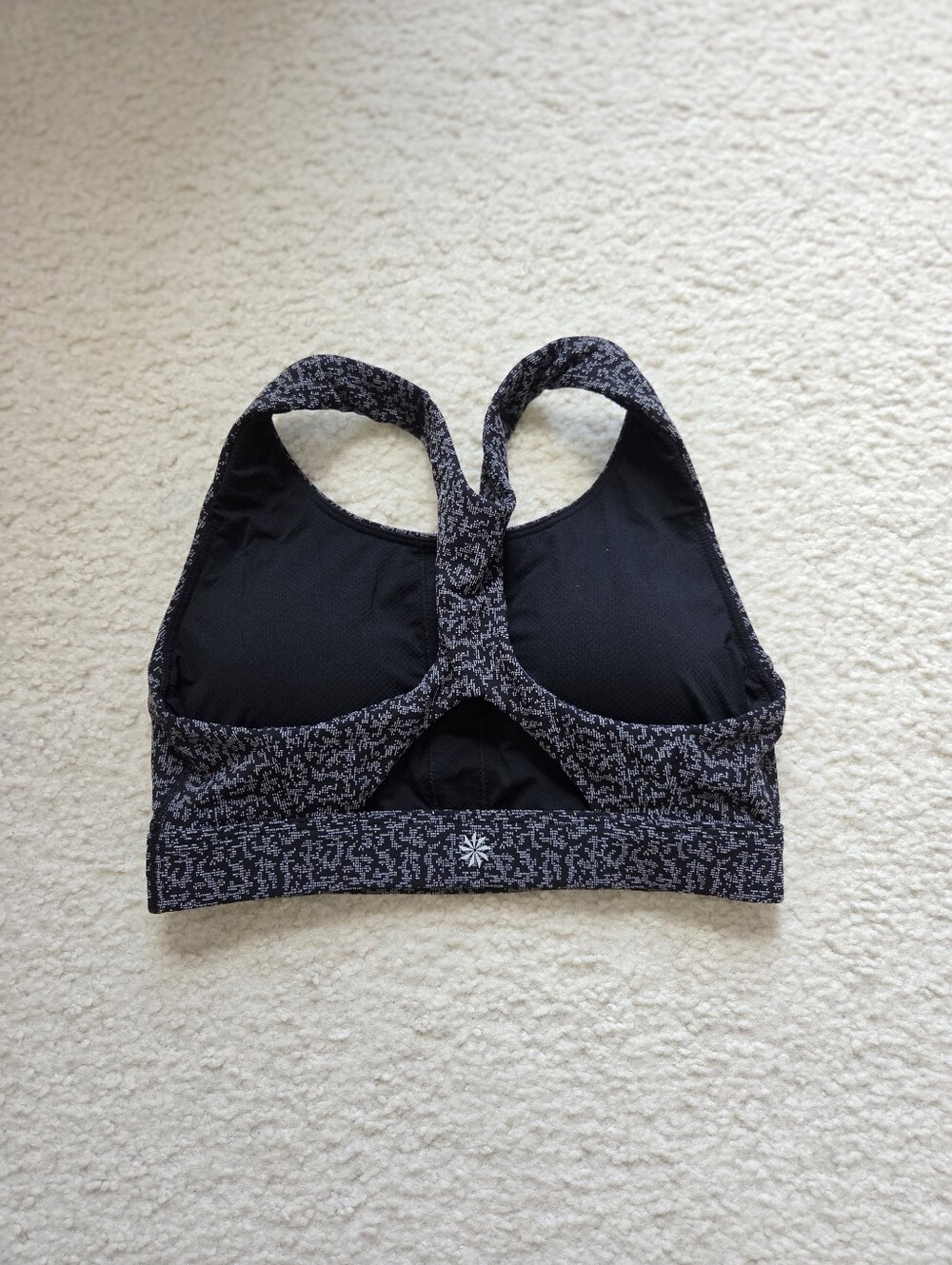 Athleta Women’s Black & Gray Patterned Sports Bra